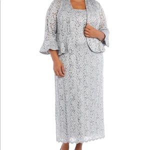 R&M Richards Mother of Bride Dress, Silver